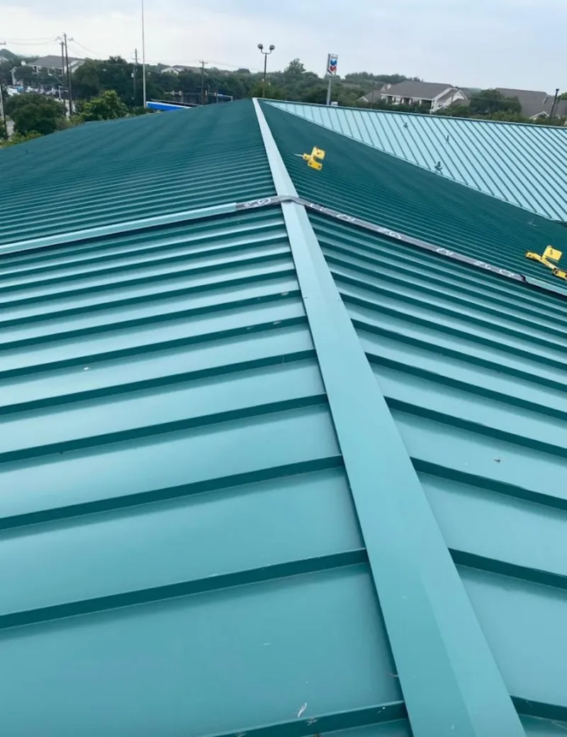 Green commercial metal roof ridge and valley for Metal Roof Repair in Bonney Lake
